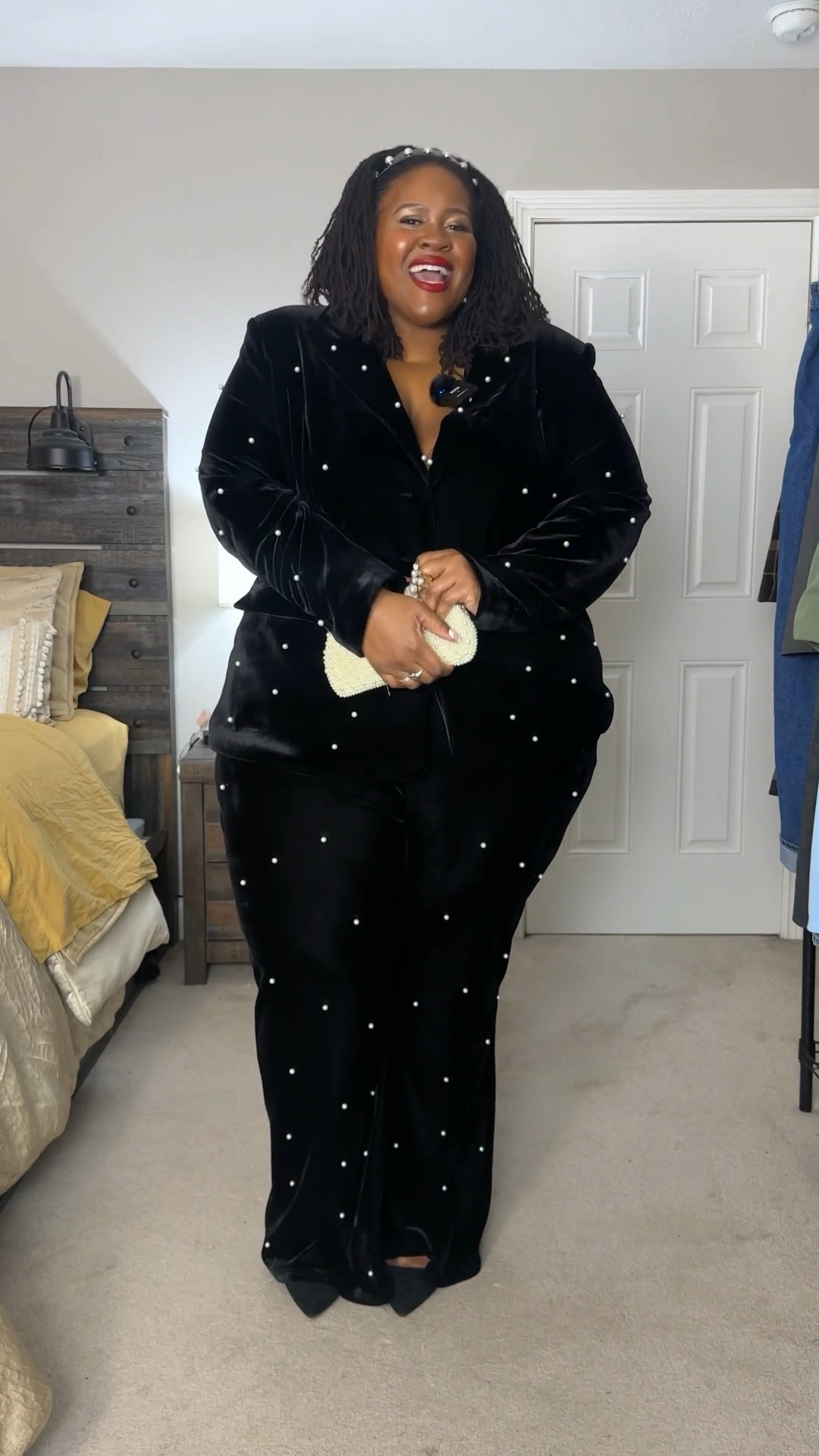 This ASOS velvet suit (size 24, I’m 5’9, 355 lbs) is perfect for holiday parties or galas! 

The rich fabric & pearl details bring timeless glam, while the suit’s comfort keeps it approachable.

It’s also tall-friendly so just be ready for some hemming if you’re under 5’10. Use hemming tape for quick fixes. I linked to some below!

Lastly for the shoes, I’m wearing a size 12WW in ALLY’s classic pump. I’ve linked to their block heel version that’s just as cute, but may provide additional comfort.

Enjoy lovelies! 🖤

#LTKStyleTip #LTKPlusSize #LTKHoliday