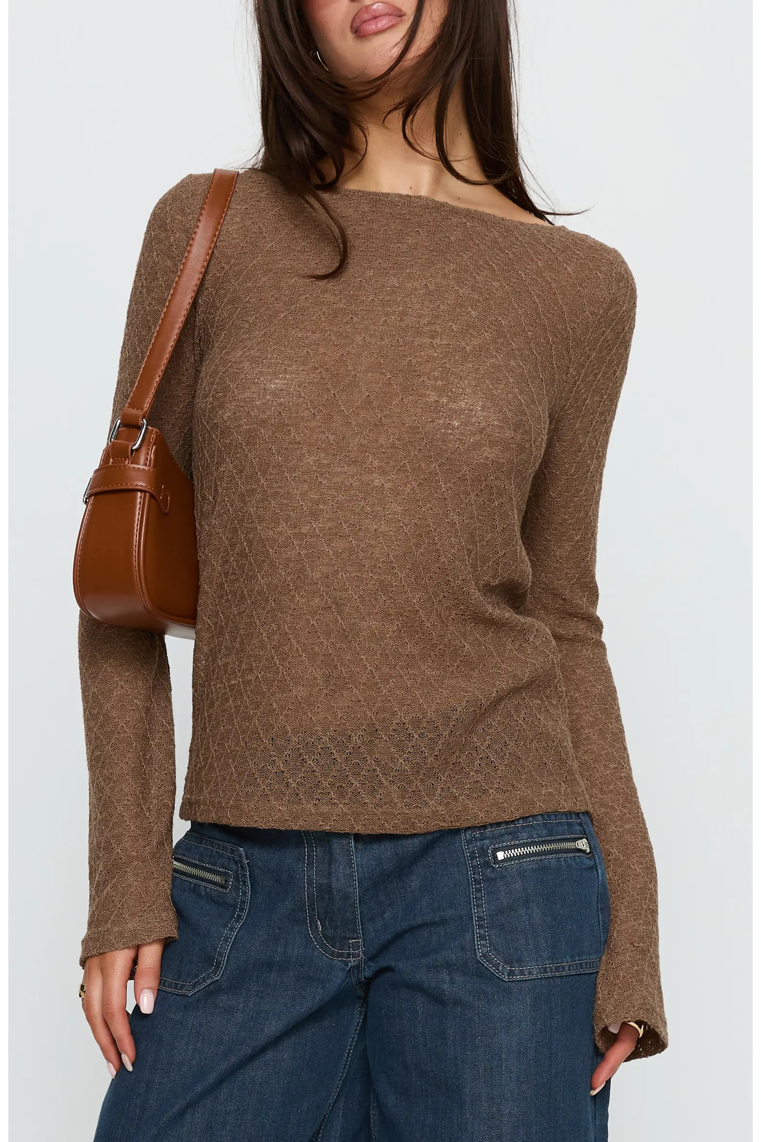 Princess Polly Tuppence Textured Long Sleeve Top (Women) | Nordstrom | Nordstrom