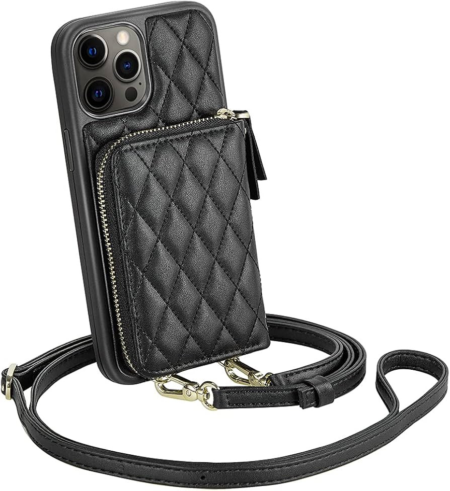 LAMEEKU Designed for iPhone 13 Pro Max Wallet Case with Card Holder, Leather Crossbody Case for W... | Amazon (US)