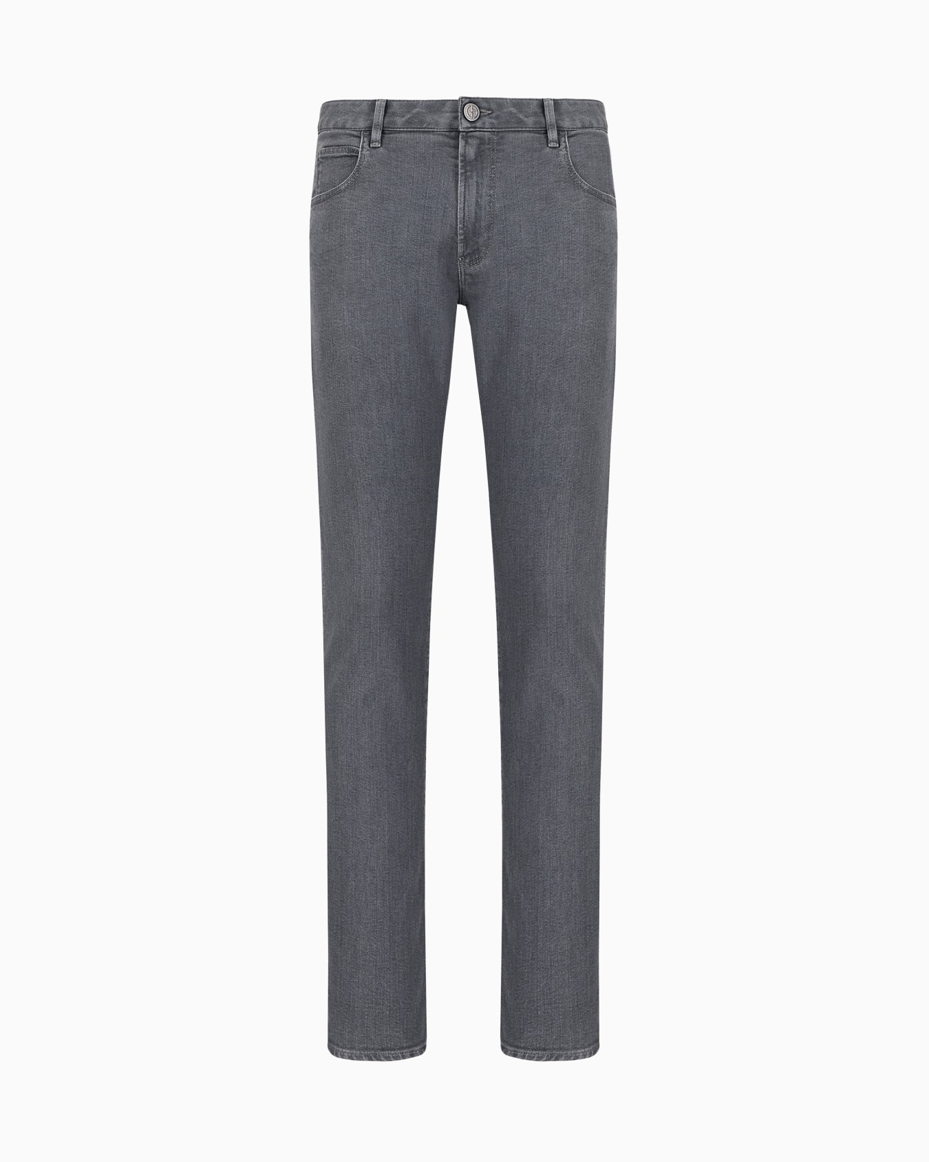 Five-pocket, slim-fit, stretch cotton-denim trousers | Armani US