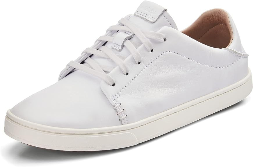 OLUKAI Pehuea Li 'ILI Women's Leather Sneaker, Casual Everyday Shoes with Drop-in Heel, Non-Marki... | Amazon (US)
