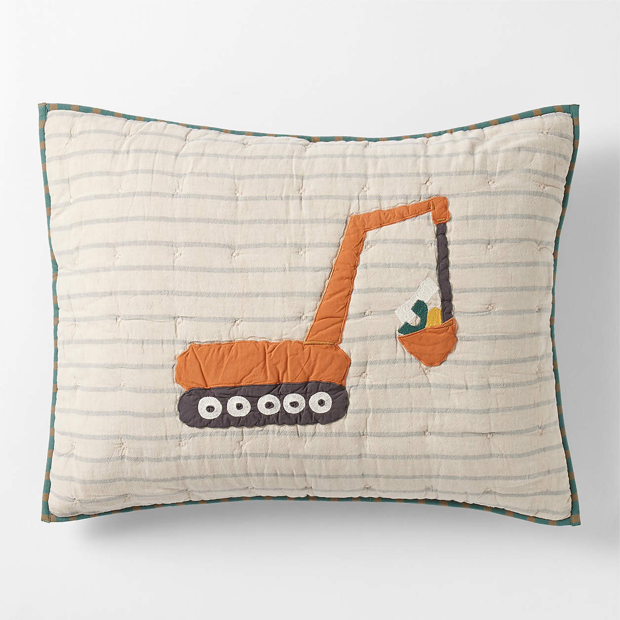 Modern Trucks Organic Cotton Kids Pillow Sham + Reviews | Crate & Kids | Crate & Barrel