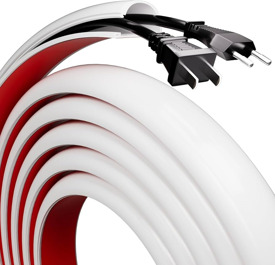 39" Silicone Cord Hider for 2-3 Cords,Flexible Side-Opening Self-Adhesive Cord Covers for Wires o... | Amazon (US)