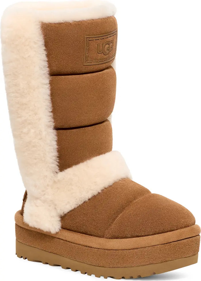 Chillapeak Genuine Shearling Trim Tall Boot (Women) | Nordstrom