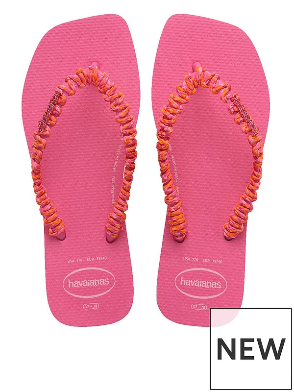 Havaianas Slim Square Boho Flip Flop - Pink Flux | Very (UK)