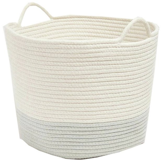Buy Great Little Trading Company Rope Storage Basket-Ivory/Sage | Decorative storage boxes | Argo... | argos.co.uk