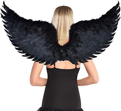 amscan Party City Dark Angel Wings Halloween Costume Accessory for Adults, One Size, Mulitcolor (... | Amazon (US)