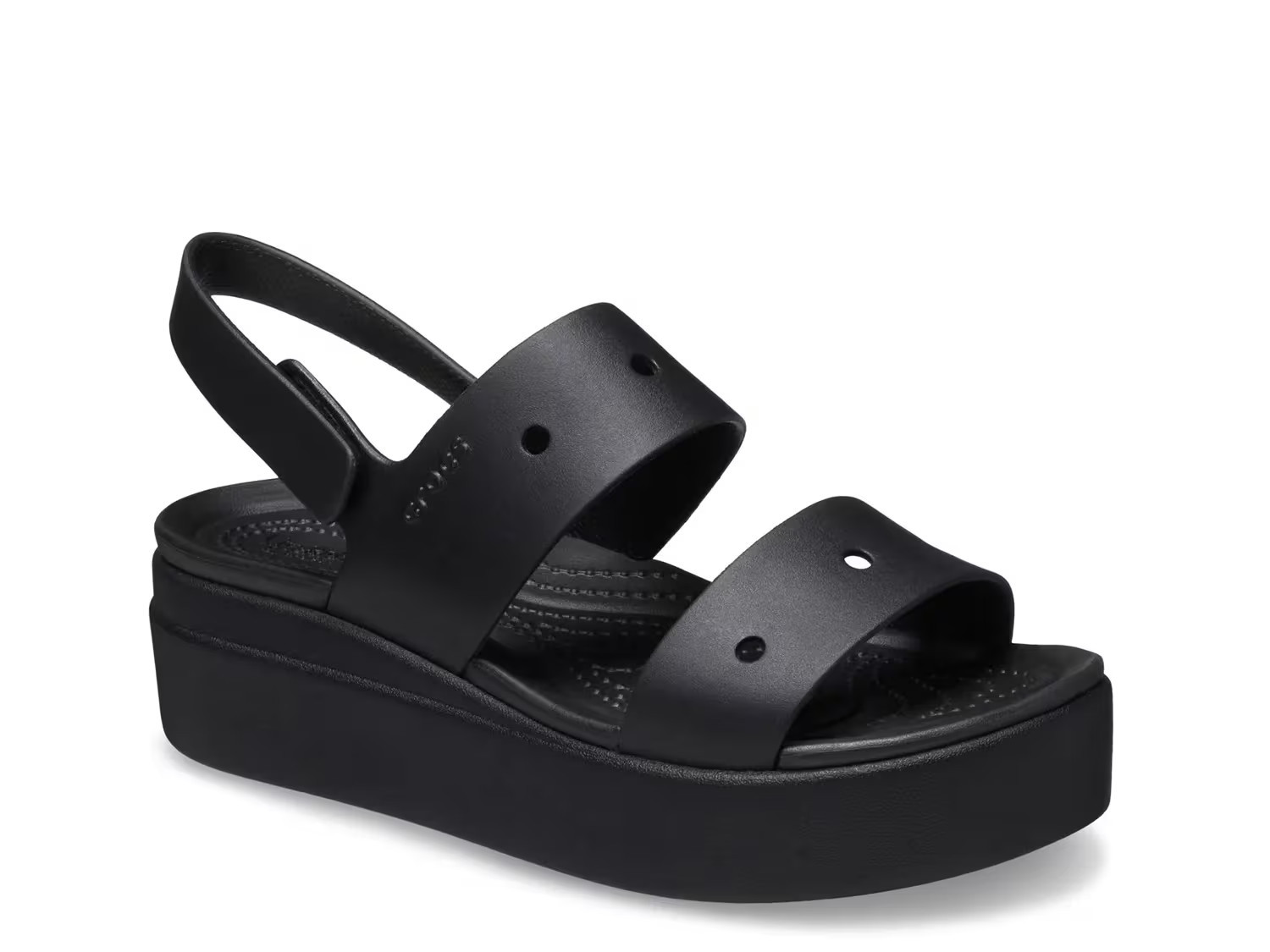 Crocs Brooklyn Wedge Sandal | Women's | Black | Size 6 | Sandals | Slingback | DSW