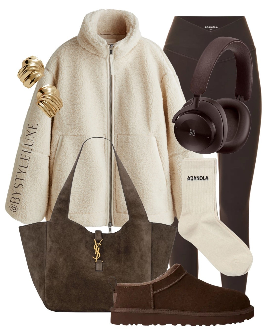 TEDDY JACKET - this H&M teddy jacket is back in stock in this light beige colour. Styled here with leggings and Ugg micro boots for the perfect off-duty look 

#ugg #autumnoutfit #jacket 

#LTKwinter #LTKautumn #LTKshoes