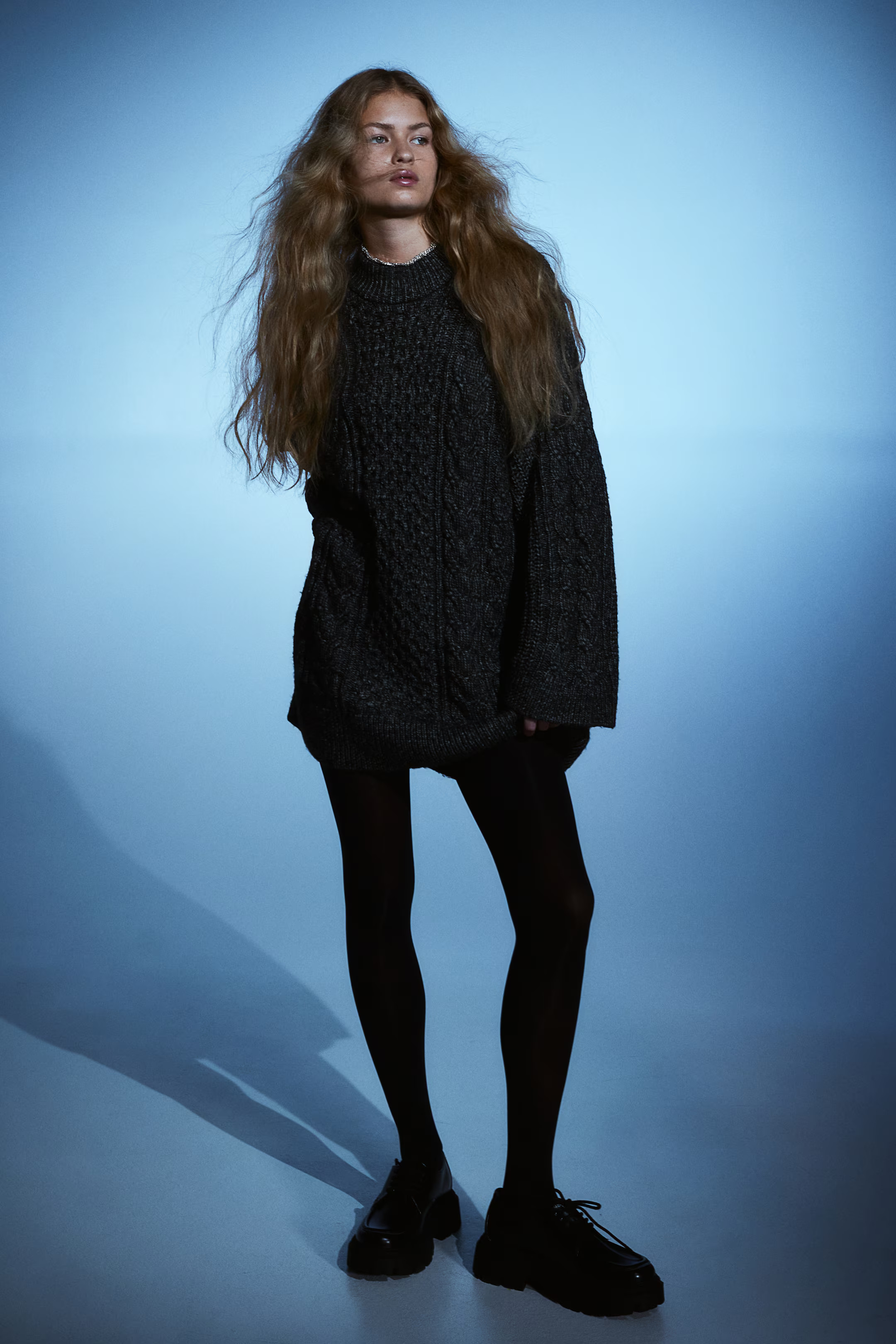 Oversized Pullover mit Zopfmuster - Dunkelgraumeliert - Ladies | H&M AT | H&M (DE, AT, CH, NL, FI)