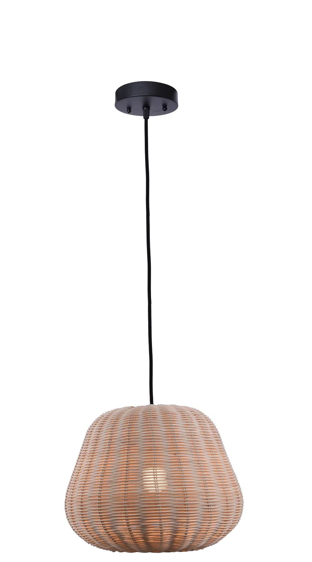 Better Homes and Gardens Natural Woven Pendant, Matte Black Finish  1 A19 60W Eqv bulb included | Walmart (US)