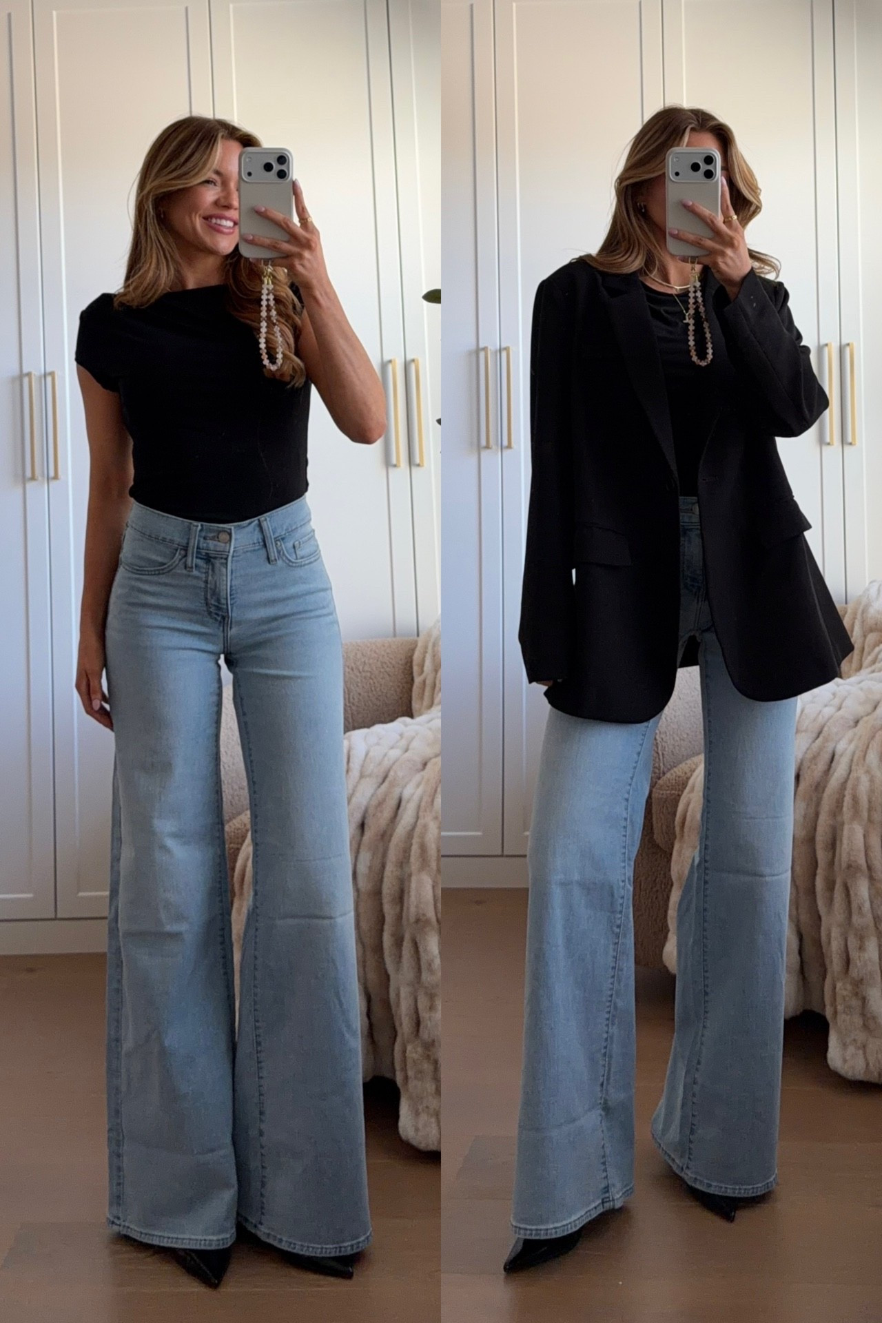 amazon outfits! jeans: 24 // tops: small // blazer: small (fits oversized) // bralette: xs 