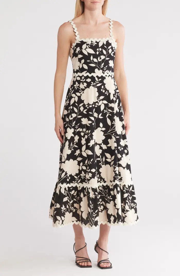 BY DESIGN Ipanema Rickrack Trim Fit & Flare Dress | Nordstromrack | Nordstrom Rack