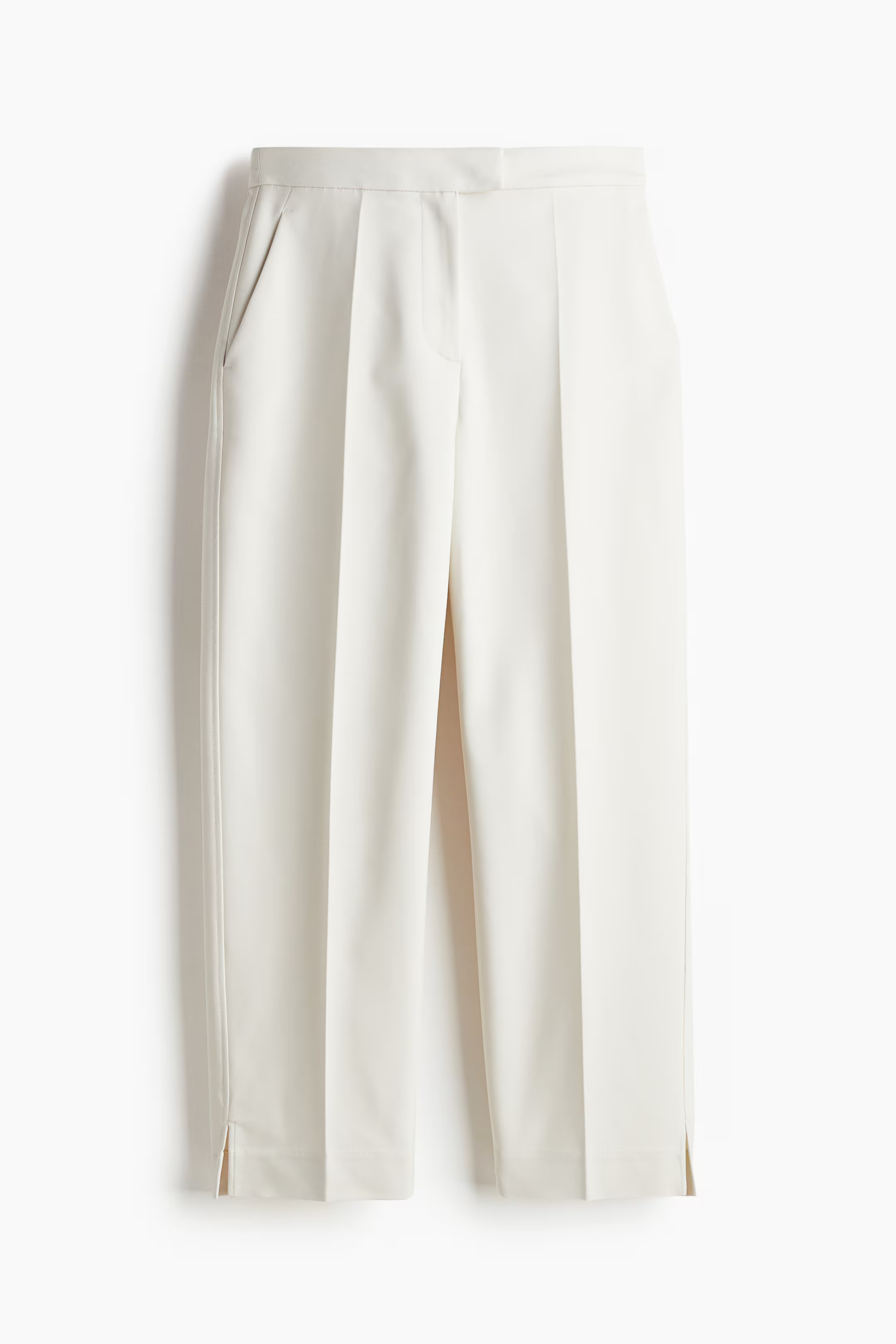 Tailored cigarette trousers - White - Ladies | H&M GB | H&M (UK, MY, IN, SG, PH, TW, HK)