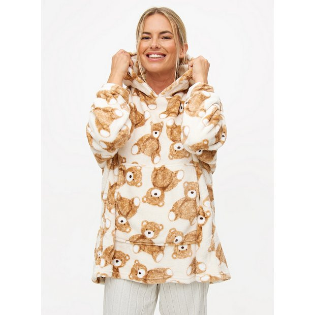 Buy Mini Me Women's Teddy Bear Print Hooded Blanket M | Gifts for her | Argos | argos.co.uk