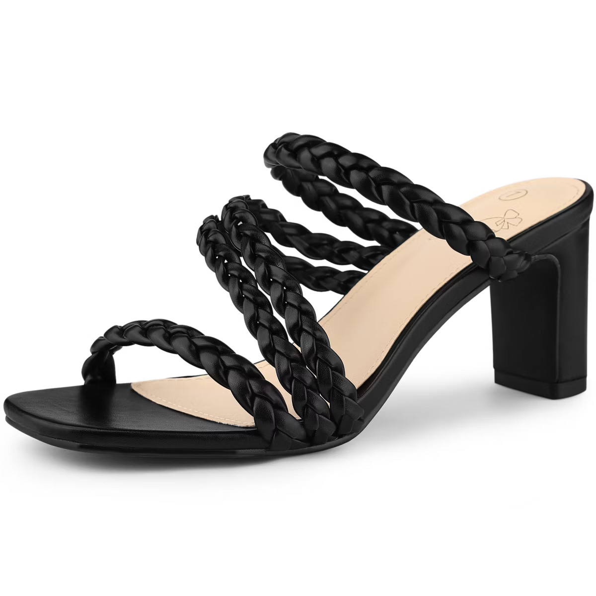 Perphy Square Toe Braided Heeled Chunky Heels Sandals for Women | Target