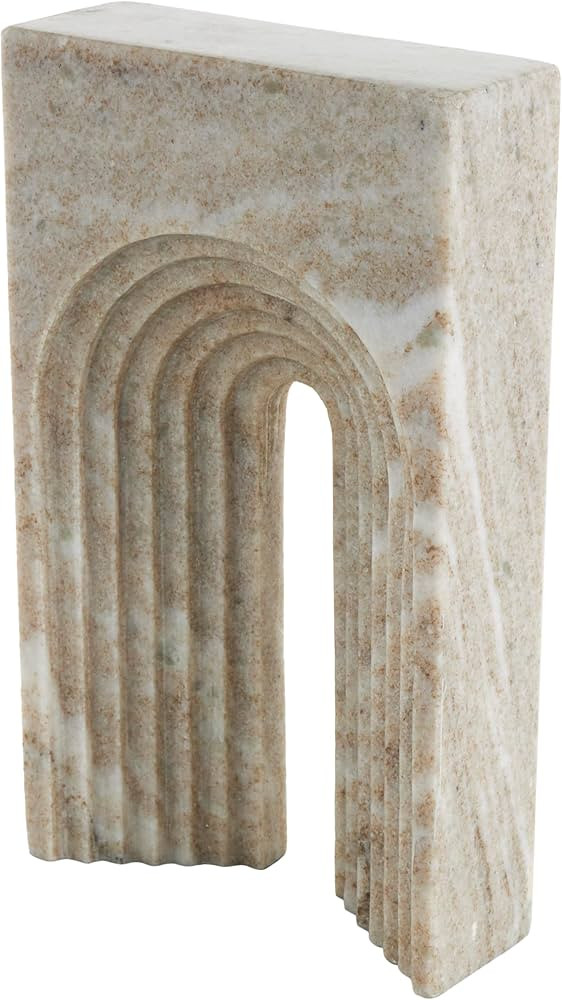 Deco 79 Marble Geometric Decorative Sculpture Rectangular Home Decor Statue with Arched Groove In... | Amazon (US)