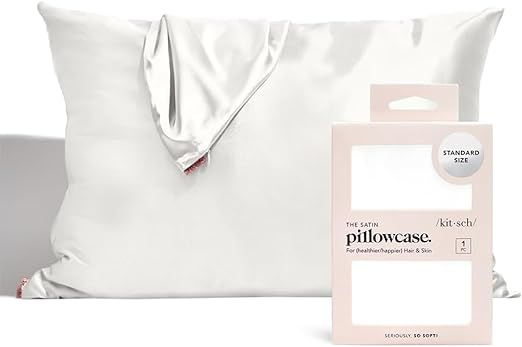 Kitsch Satin Pillowcase for Hair & Skin - Softer Than Silk Pillowcase for Hair & Skin | Cooling S... | Amazon (US)