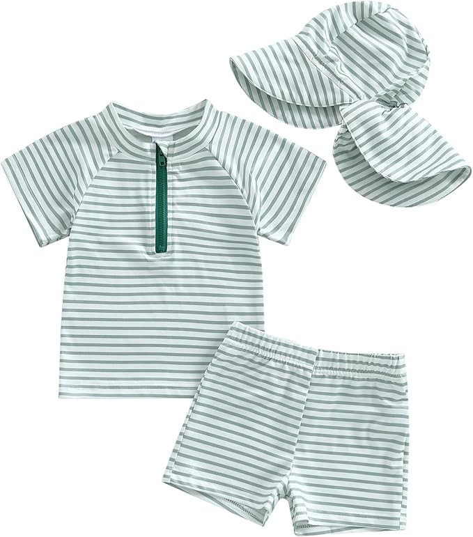 Baby Toddler Boys Swimsuit Infant Girl Swimsuits 6 12 18 24M 2T 3T 4T Bathing Suit Swimwear 3Pcs ... | Amazon (US)