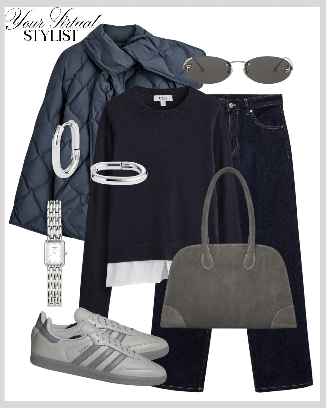 Effortless beautiful and stylish look with a scarf detail quilted jacket 💙✨

#LTKautumn #LTKwinter #LTKjeans