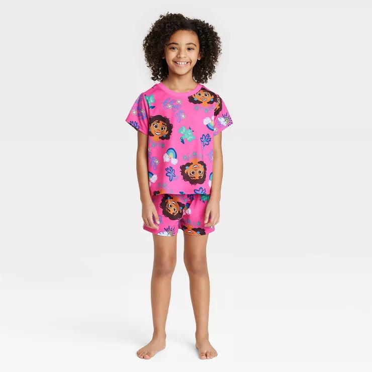 Girls' Disney Encanto Mirabel Madrigal Pajama Set - Pink | Target