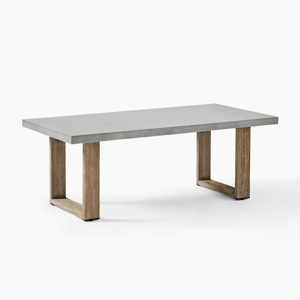 Portside Outdoor Wood/Concrete Coffee Table (50.5&quot;) | West Elm (US)
