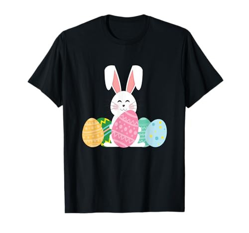 Cute Easter T-Shirt Bunny Tee for Kids Egg Hunt T-Shirt | Amazon (US)