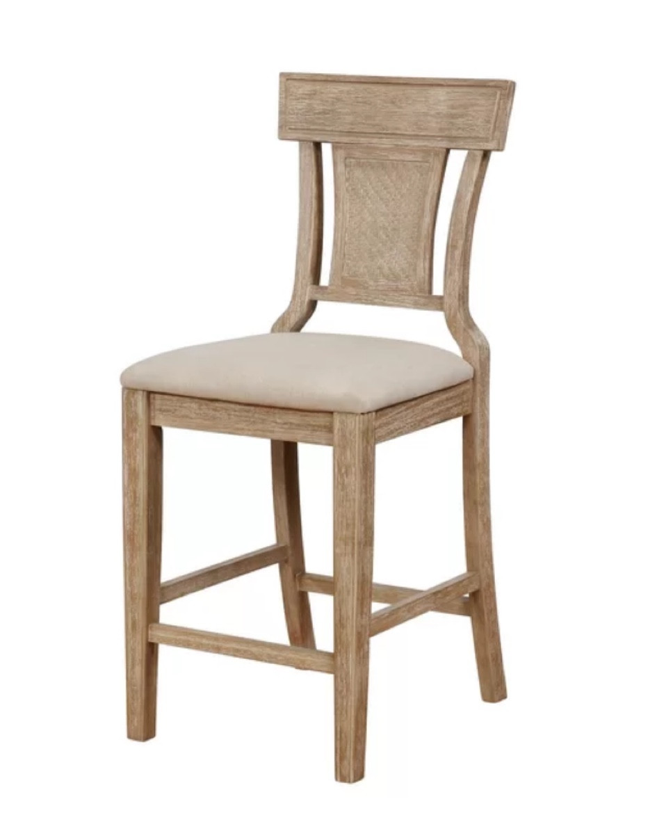 Solid wood upholstered barstools that come in rustic wood or white washed color options. They also available in both counter and bar height, so be sure to select the one you need. Currently priced under $150 per stool! We have these in our kitchen. 

#LTKsalealert #LTKhome #LTKstyletip