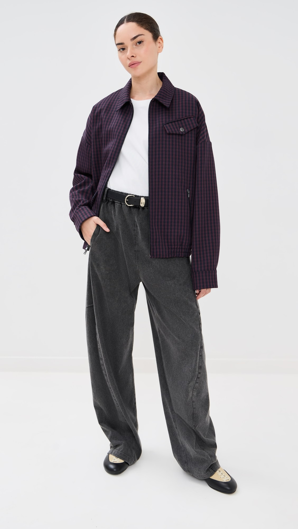 Jules Wool Gingham Bomber Jacket | Shopbop