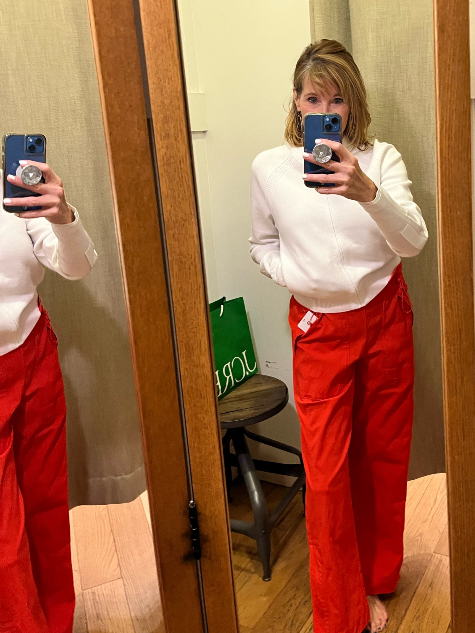 Great sweater that’s on sale now.  Perfect for golf and going out.   Bev is wearing a size M.
Pants are size 4 and come in this beautiful vermilion,  tan and black. 
Very comfortable!!!!


#springsweater
#springpant


#LTKsalealert #LTKSeasonal #LTKfit