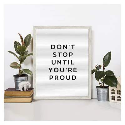 White Framed Peg Letter Board with Black Letters | Kirkland's Home