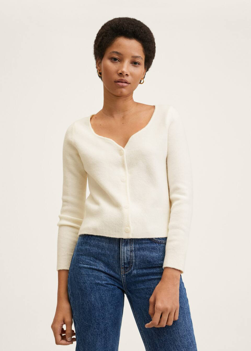 Textured knit cardigan | MANGO (US)