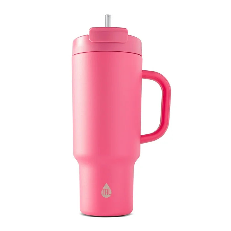 TAL Stainless Steel Hudson Tumbler with Straw 40 fl oz, Bright Pink | Walmart (US)