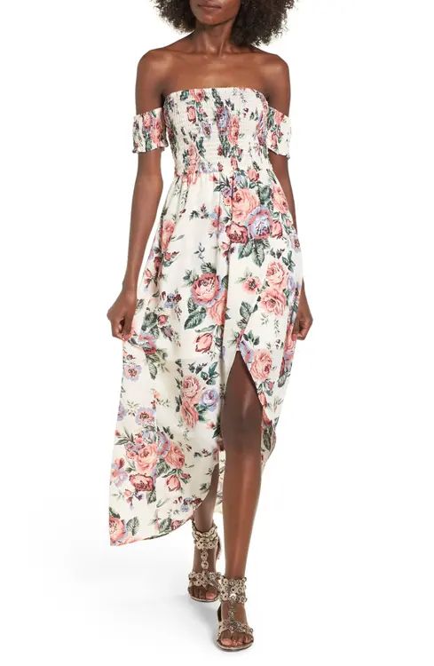 Mimi Chica Off the Shoulder High/Low Maxi Dress | Nordstrom