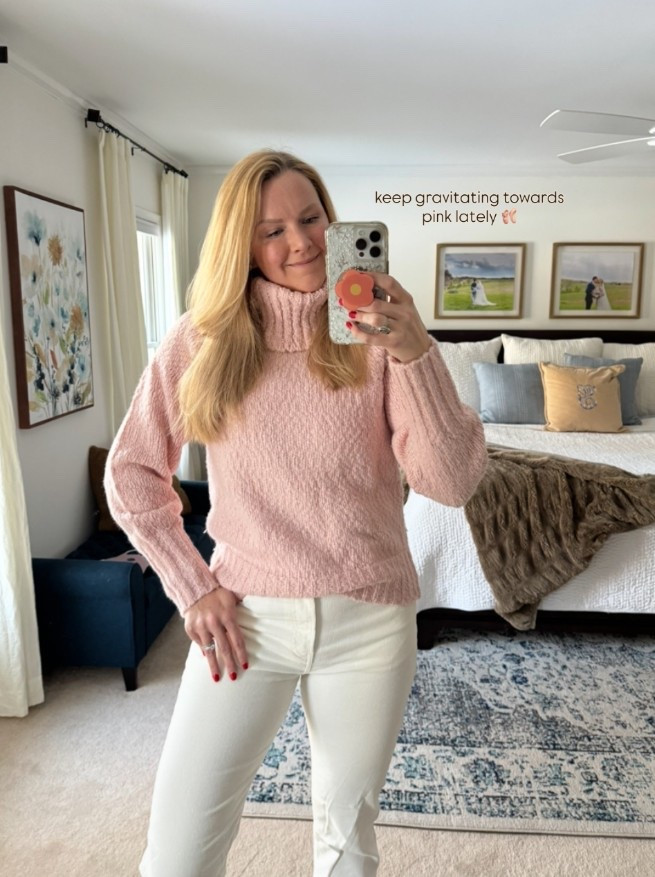 Pink sweater with winter white corduroys - casual spring outfit idea 

#LTKdayinmylife #LTKSeasonal