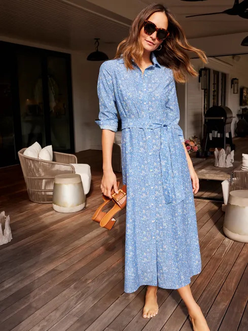 Paloma Silk Dress in Bay Petal | J.McLaughlin