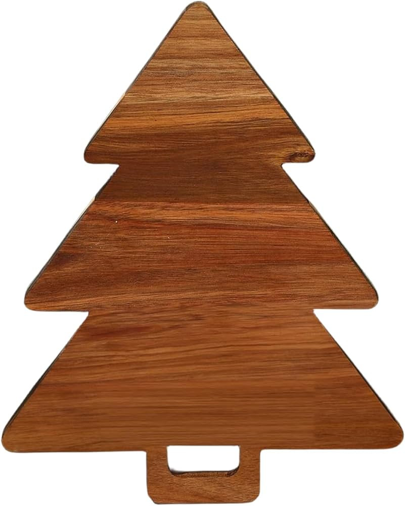 Christmas Cutting Board, Unique Tree Shape Cutting Board, Eye-Catching Wood Charcuterie Boards, R... | Amazon (US)