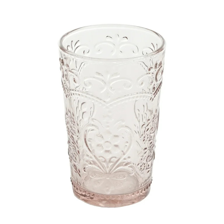 The Pioneer Woman Amelia Pink 15.22-Ounce Glass Tumblers, Set of 4 | Walmart (US)