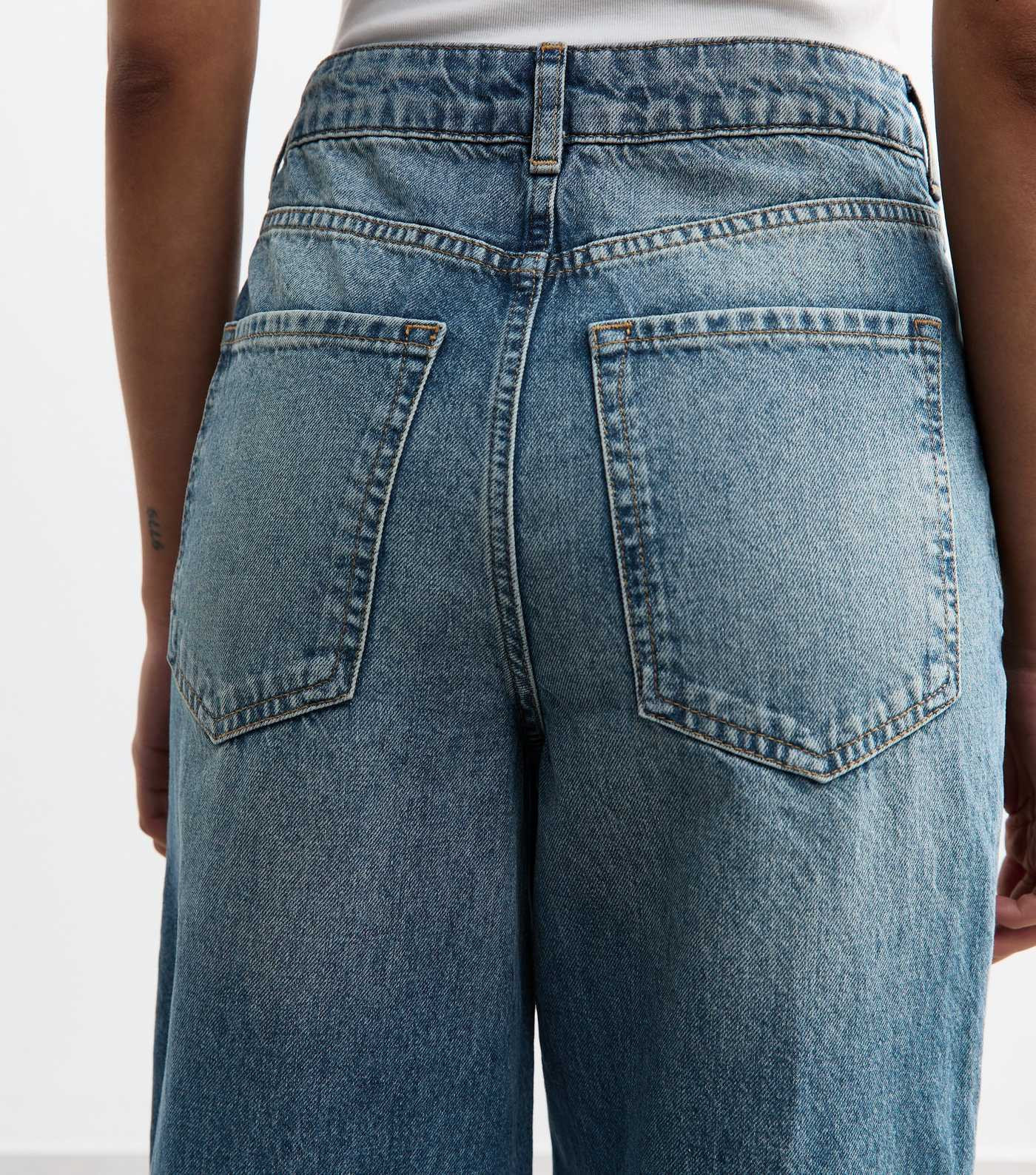 Blue High Rise Drawstring Wide Leg Jeans | New Look | New Look (UK)