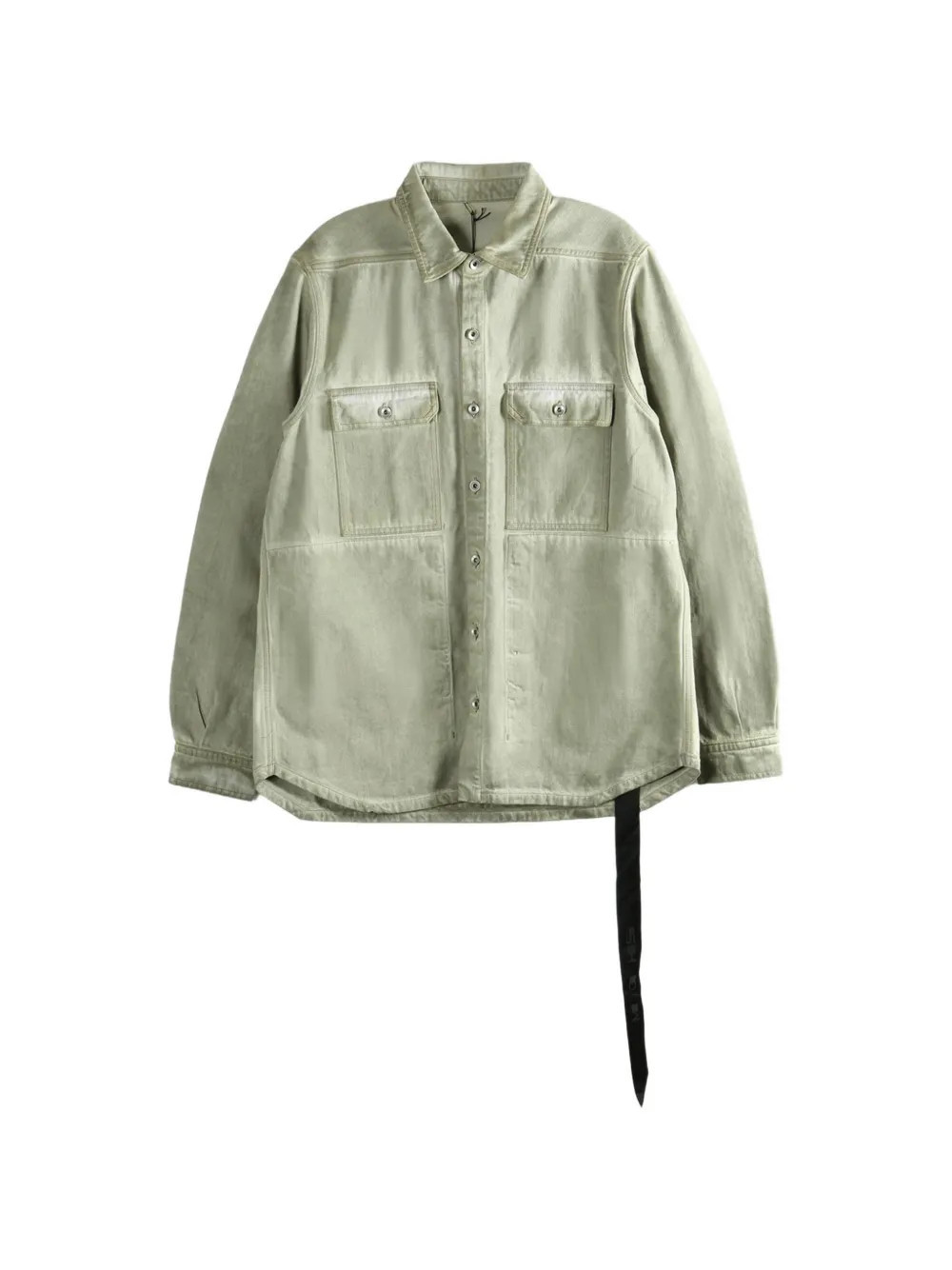 Rick Owens DRKSHDW flap-pocket denim shirt - Green | Farfetch Global