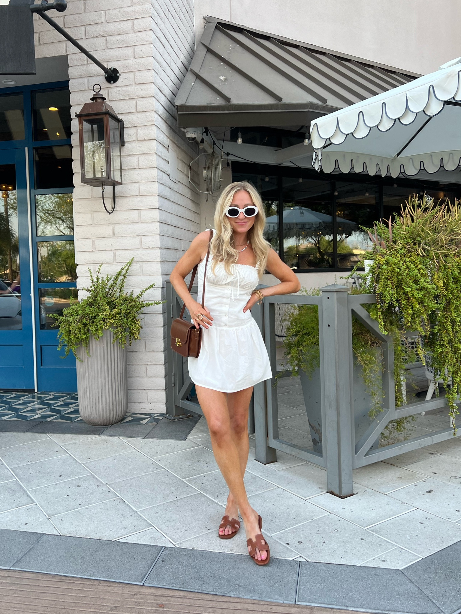 White linen dress for summer!!! On sale for $30! Runs tts, sandals run tts! 

#LTKSaleAlert #LTKFindsUnder50 #LTKSeasonal