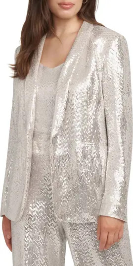Anne Klein Metallic Dot Shawl Collar Blazer | Nordstrom | Nordstrom