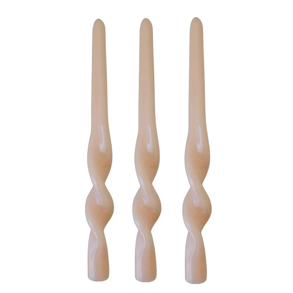 TWIST TAPER CANDLES, ICE PINK (SET OF 3) | Mason Maison