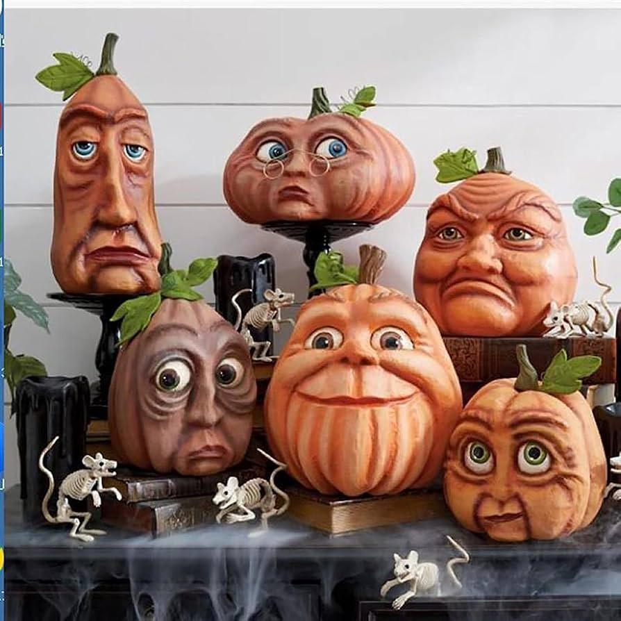 Expressive Pumpkin Family Pumpkin Lantern Ornaments, 6 Pieces | Amazon (US)