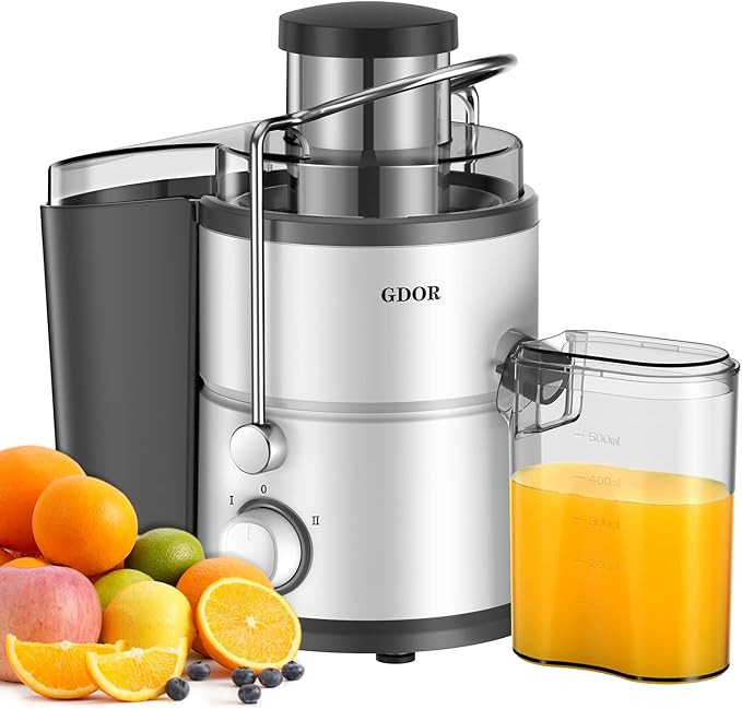 Juicer with 800W Motor, GDOR Juicer Machine with 3” Feed Chute, Dual Speeds Juice Maker for Fru... | Amazon (US)