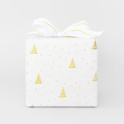 30 sq ft Gold Tree on White Gift Wrap - Sugar Paper™ + Target | Target