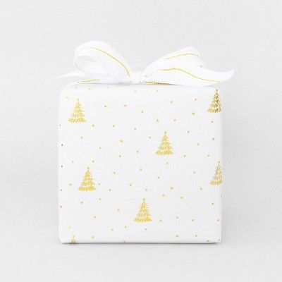 30 sq ft Gold Tree on White Gift Wrap - Sugar Paper&#8482; + Target | Target