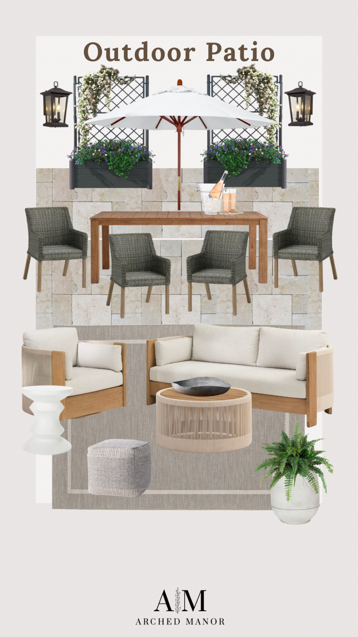 Outdoor patio design! Love the outdoor sofa, patio dining table and all the home decor ♥️

#LTKstyletip #LTKunder100 #LTKhome