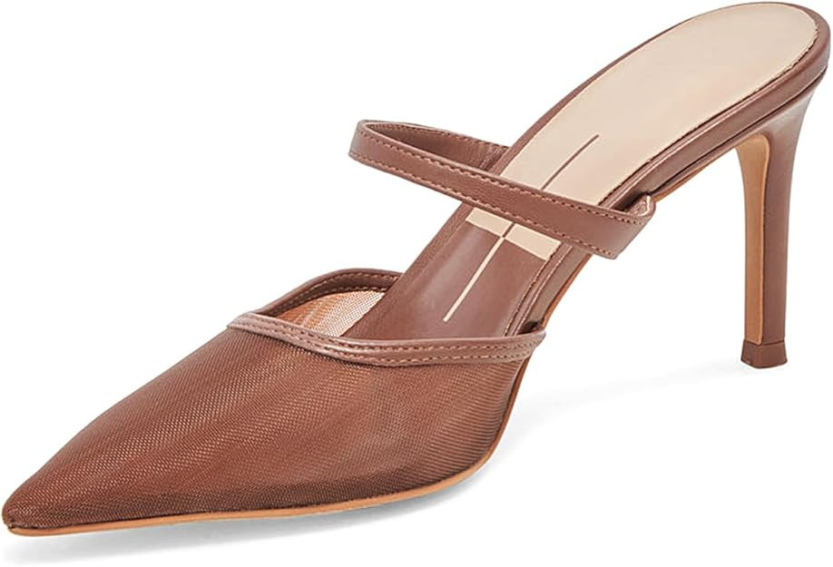 Mesh Kitten Heels for Women Pointed Closed Toe Heels Mule Dressy Heels Vintage Heels Mules Sexy P... | Amazon (US)