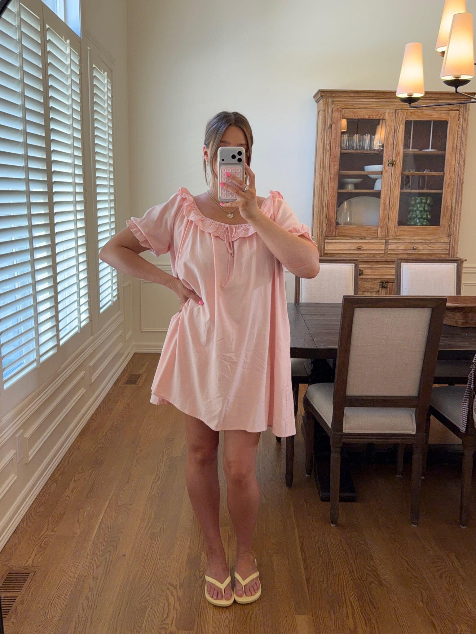 Perfect pink summer dress - Runs large size M! I’m 5’ 5” perfect length

#pinkdress #cottondress #summerdress #bresheppard #flipflops

#LTKootd #LTKgrwm